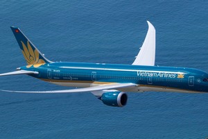 Một tàu bay Boeing787 chuyên tuyến Châu Âu của Vietnam Airlines.