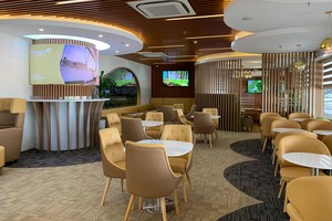 Phòng chờ tại sân bay quốc tế dành cho khách hàng ưu tiên Vietcombank Priority. 