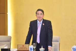 Phó chủ tịch Quốc hội Nguyễn Đức Hải điều hành phiên thảo luận.