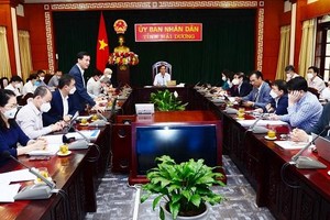 Các đại biểu tham dự và cho ý kiến tại cuộc họp. Ảnh: Cổng thông tin điện tử tỉnh Hải Dương