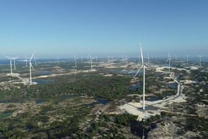 Cụm trang trại điện gió B&T công suất 252MW của AMI AC Renewables tại Quảng Bình. (Nguồn: Thái Hưng).