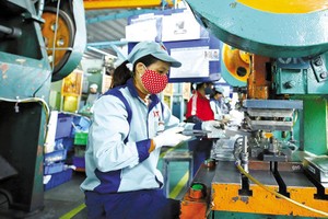 Chỉ số Sản xuất công nghiệp quý I/2022 tăng 7,07% có phần đóng góp quan trọng của khu vực đầu tư nước ngoài. Ảnh: Đ.T