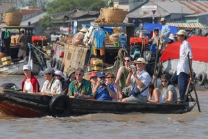 Các tỉnh miền Tây Nam bộ đang là điểm đến hấp dẫn với du khách trong và ngoài nước. Ảnh: Lê Toàn