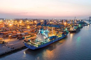 Cảng Đình Vũ đang trở thành 1 cảng container chuyên nghiệp. Ảnh: Thanh Tân