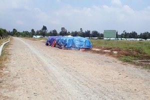Nhiều dự án đất nền còn chưa hoàn thiện hạ tầng. Ảnh: Việt Dũng