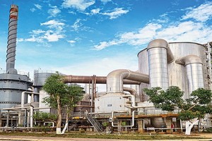 Cổ phiếu hóa chất là nhóm hiếm hoi tăng giá trong giai đoạn này. Ảnh nhà máy Hóa chất Đức Giang