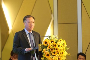 Ông Lê Trọng Minh, Ủy viên Ban thường vụ Đảng ủy Bộ Kế hoạch và Đầu tư, Tổng Biên tập Báo Đầu tư phát biểu khai mạc Hội thảo. (Ảnh: Phước Tuần)