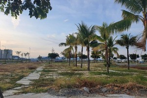 Nhiều khu vực tại Khu đô thị FPT (quận Ngũ Hành Sơn, Đà Nẵng) vẫn chưa đầu tư công viên. Ảnh: P.V