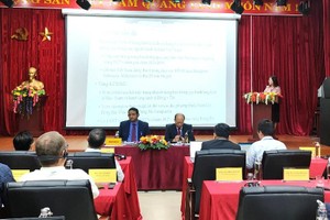 Viện Khoa học xã hội vùng Trung Bộ tổ chức hội thảo khoa học quốc tế với chủ đề “Doanh nghiệp, đổi mới sáng tạo và phát triển bền vững”. Ảnh: Thanh Chung