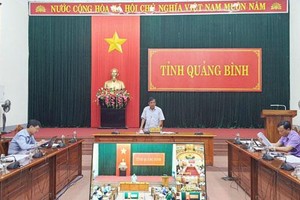 Lãnh đạo tỉnh Quảng Bình dự họp trực tuyến về công tác giải ngân đầu tư công năm 2022