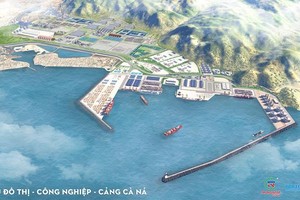 Khu đô thị - Công nghiệp - Cảng Cà Ná hình thành sẽ là động lực phát triển kinh tế của tỉnh Ninh Thuận. Ảnh phối cảnh