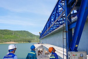 Thi công xây dựng cầu Yên Mỹ thuộc gói XL 03 - Dự án thành phần đầu tư xây dựng tuyến đường QL 45 – Nghi Sơn.