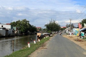 Một đoạn Quốc lộ 63 qua Kiên Giang.