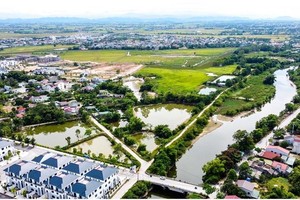 Dự án Khu đô thị Dầu Khí Nghệ An có vị trí đắc địa bên bờ sông Vinh nhưng 'treo' 12 năm... trên giấy. Ảnh T. Cường 