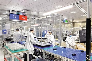 Quảng Ninh là một trong những “thỏi nam châm” thu hút đầu tư ở khu vực phía Bắc. Trong ảnh: Nhà máy của Foxconn tại Quảng Ninh