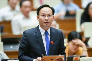 Đại biểu Phạm Văn Thịnh (Bắc Giang) phát biểu tại nghị trường. 