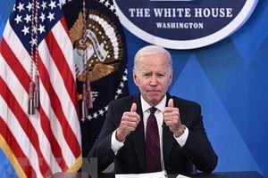 Tổng thống Joe Biden phát biểu tại Washington, DC, Mỹ. (Ảnh: AFP/TTXVN)