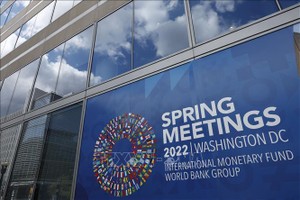 Trụ sở Quỹ Tiền tệ quốc tế (IMF) tại Washington DC. Ảnh: THX/TTXXVN