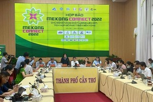 Quang cảnh buổi họp báo Diễn đàn Mekong Connect năm 2022