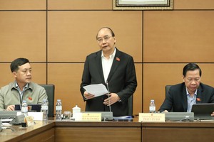 Chủ tịch nước Nguyễn Xuân Phúc phát biểu tại tổ - (Ảnh: Duy Linh).