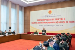 Ủy ban Quốc phòng và An ninh của Quốc hội thẩm tra Dự thảo Nghị định Bảo vệ dữ liệu cá nhân (Ảnh: Quochoi.vn).