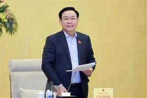 Chủ tịch Quốc hội Vương Đình Huệ phát biểu. (Ảnh: Doãn Tấn/TTXVN)