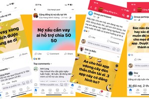 Trên mạng xã hội xuất hiện nhiều hội nhóm tư vấn bùng nợ