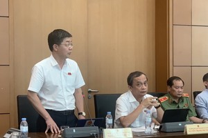 Đại biểu Nguyễn Mạnh Hùng phát biểu tại tổ.