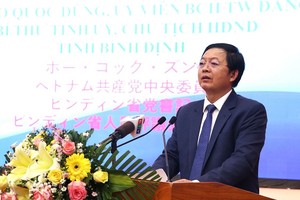 Ông Hồ Quốc Dũng, Bí thư Tỉnh ủy Bình Định khẳng định tỉnh luôn tạo điều kiện tốt nhất để chào đón các nhà đầu tư Nhật Bản. Ảnh: Trang Lê.