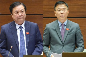 Bộ trưởng Lê Minh Hoan và Lê Thành Long được chọn trả lời chất vấn tại phiên họp thứ 25 của Ủy ban Thường vụ Quốc hội . 