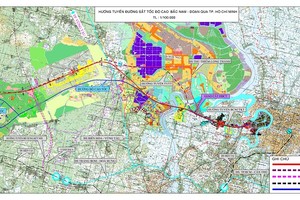Phương án hướng tuyến đường sắt tốc độ cao qua TP.HCM.