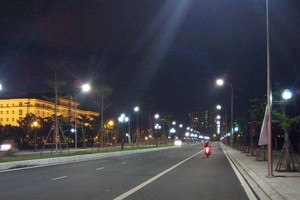 Chiếu sáng tại đường Hoàng Mai - Hà Nội