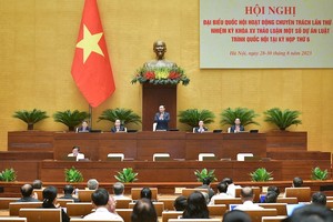 Phiên họp sáng 28/8 của Hội nghị đại biểu Quốc hội chuyên trách.