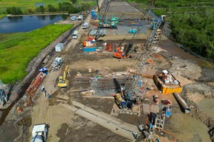 Cận cảnh nhộn nhịp thi công cao tốc Bến Lức - Long Thành đoạn qua tỉnh Đồng Nai 