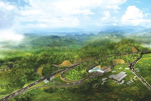 Phối cảnh đoạn tuyến cao tốc Hữu Nghị - Chi Lăng.