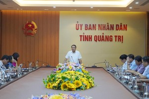 Phó Chủ tịch UBND tỉnh Quảng Trị Hà Sỹ Đồng chủ trì cuộc họp.