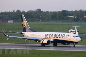 Máy bay của hãng hàng không Ryanair. Ảnh: AFP/TTXVN
