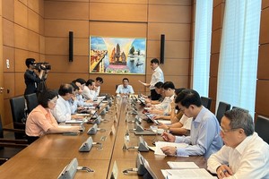 Phiên thảo luận tổ về kinh tế, xã hội tại tổ 19. 