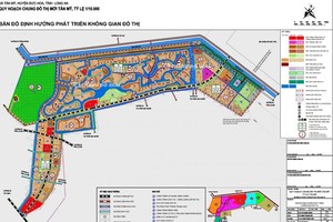 Bản đồ quy hoạch chung Khu đô thị mới Tân Mỹ tỷ lệ 1/10.000.