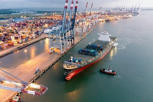 Một góc Cảng Quốc tế Cái Mép - CMIT. (Ảnh: CMIT).