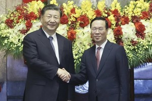 Chủ tịch nước Võ Văn Thưởng và Tổng Bí thư, Chủ tịch nước Trung Quốc (Ảnh: TTXVN)