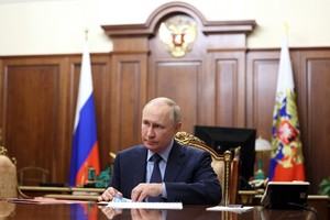 Tổng thống Nga Vladimir Putin tham dự một cuộc họp ở Moskva, ngày 28/12/2023. (Ảnh: AFP/TTXVN)