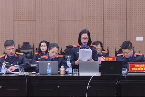 Đại diện Viện Kiểm sát tại phiên tòa xét xử liên quan các sai phạm xảy ra tại Công ty Việt Á.