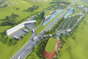 Phối cảnh Trạm dừng chân trên cao tốc Hạ Long - Vân Đồn tại xã Thống Nhất, TP Hạ Long.