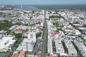 Trung tâm thành phố Vĩnh Long. Ảnh: Công Danh