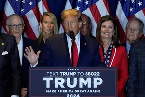 Cựu Tổng thống Mỹ Donald Trump phát biểu tại bang South Carolina ngày 24/2/2024. Ảnh: AFP/TTXVN