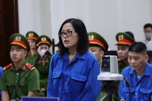 Bị cáo Nguyễn Thị Thu Phương tại phiên tòa sơ thẩm.