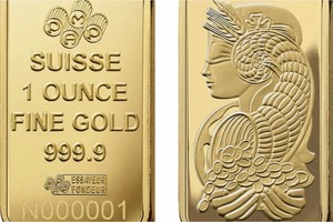 Sản phẩm vàng miếng trọng lượng 1 ounce mà Costco đang kinh doanh. Ảnh: Costco