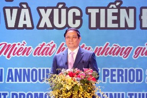 Thủ tướng Phạm Minh Chính phát biểu chỉ đạo tại Hội nghị công bố Quy hoạch và xúc tiến đầu tư tỉnh Ninh Thuận.