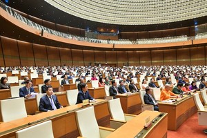 Một phiên họp toàn thể của Quốc hội khóa XV.